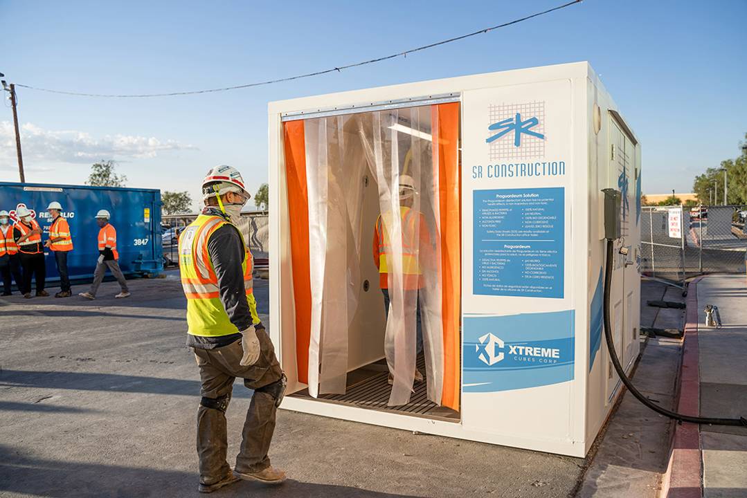 SR Construction deploys world’s first OptiClean Cube to fight Covid19